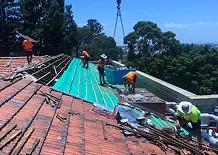 re-roofing job