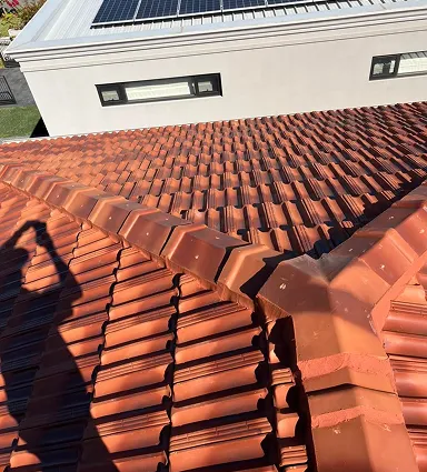 newly ridge capped roof